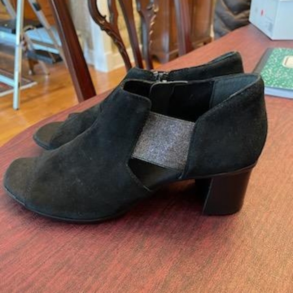 Munro Womens Sable Black Open Toe Booties Size 8.5 M - Picture 4 of 9